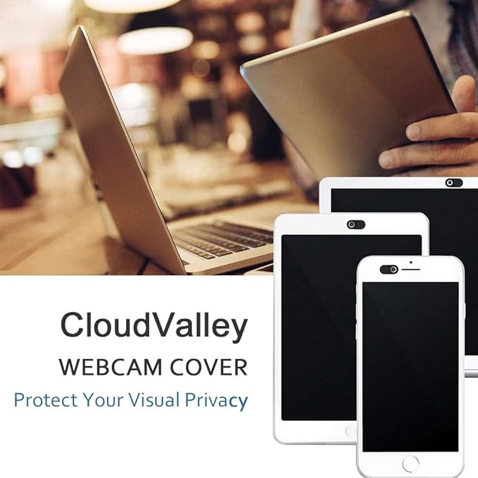 CloudValley Laptop Camera Cover Slide, Metal 0.023 Inch Ultra-Thin, 2 Pack | Web Webcam Cover for MacBook Pro / Air, Laptop, iMac, iPad, iPhone 8/7, PC Accessories, Privacy Protection, Black & White - Image 7