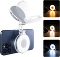 AFAITH C03 Magnetic Selfie Ring Light, Phone Light Compatible with iPhone Magsafe, CRI97 360° LED Selfie Ring Fill Light with Mirror for Selfies/Photography/TikTok/Zoom Calls/Video Conference by AFAITHMALL