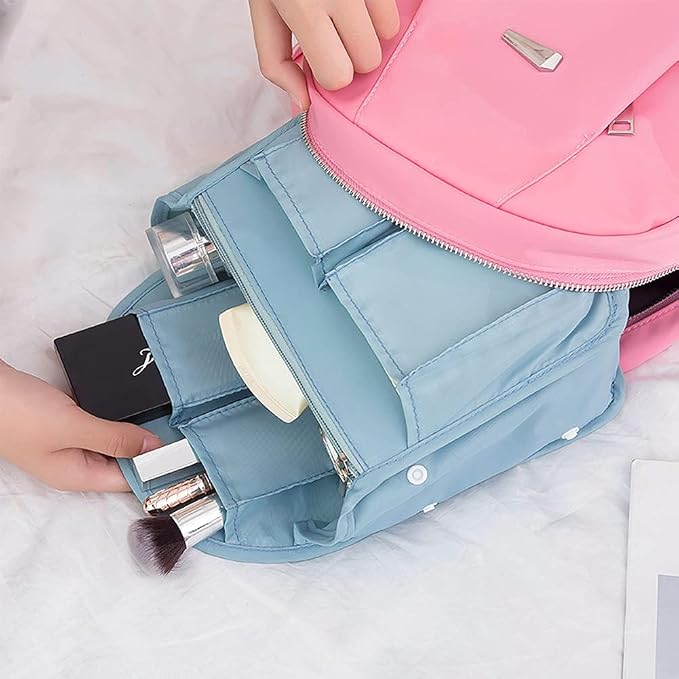 HOYOFO Mini Backpack Organizer Insert Small Shoulder Bag Divider for Rucksack Purse Lightweight Nylon, Light Blue - Image 6