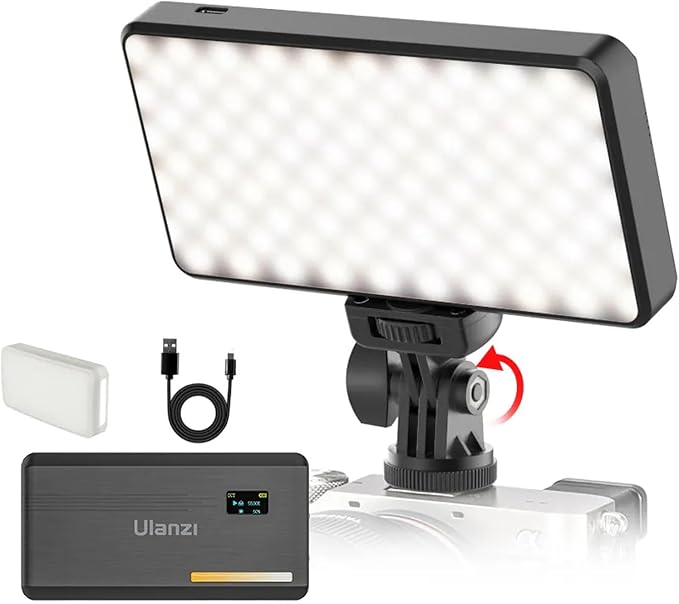 Ulanzi VL200 Camera Light, Bi-Color LED On-Camera Video Lights, 2500-9000K | Type-C Rechargeable 5000mAh, With Tilt Cold Shoe Mount, Soft Diffuser, 0-100% Dimmable, for Portrait Photography Vlogger by VIJIM