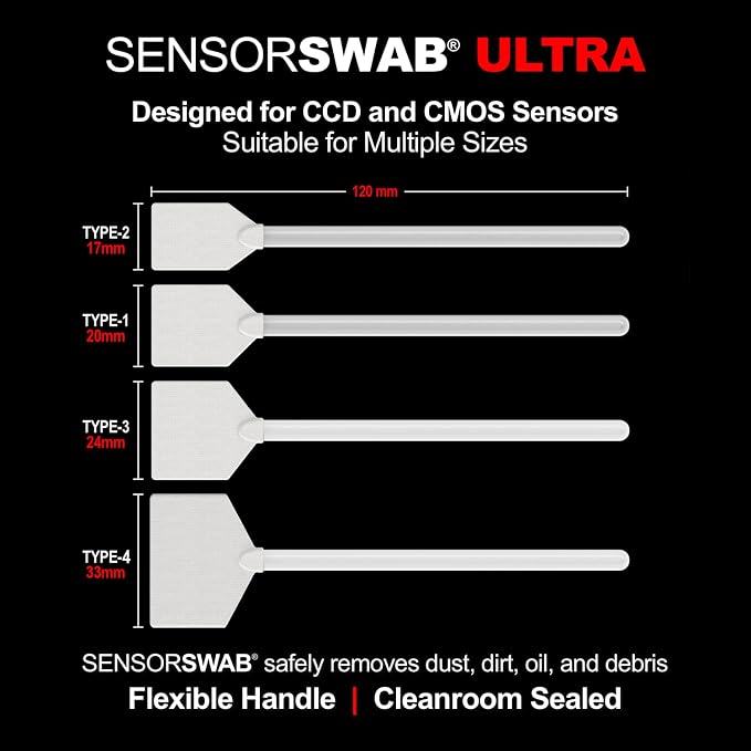 Photographic Solutions Sensor Swab Ultra 24mm Type-3 Digital Imaging Sensor Cleaner Swabs for Cleaning Full Frame Mirrored or Mirrorless Cameras. Sensor Dust & Oil Remover (Pack of 12) - Image 4