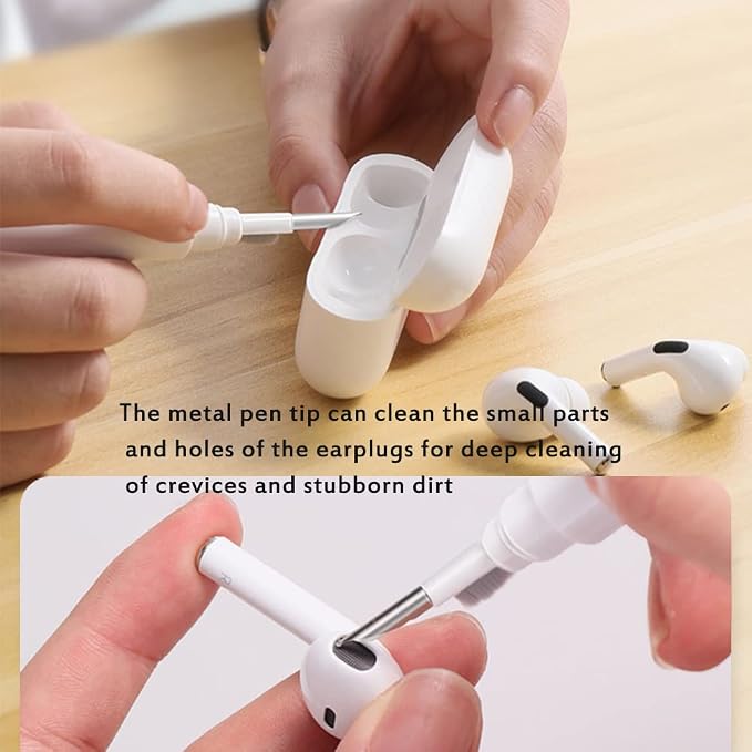Cleaner Kit for Airpods,Earbuds Cleaning kit for Airpods Pro 1 2 3, Multi-Function Cleaning Tool with Brush for Wireless Earphones Bluetooth Headphones Camera and iPhone(White) - Image 3