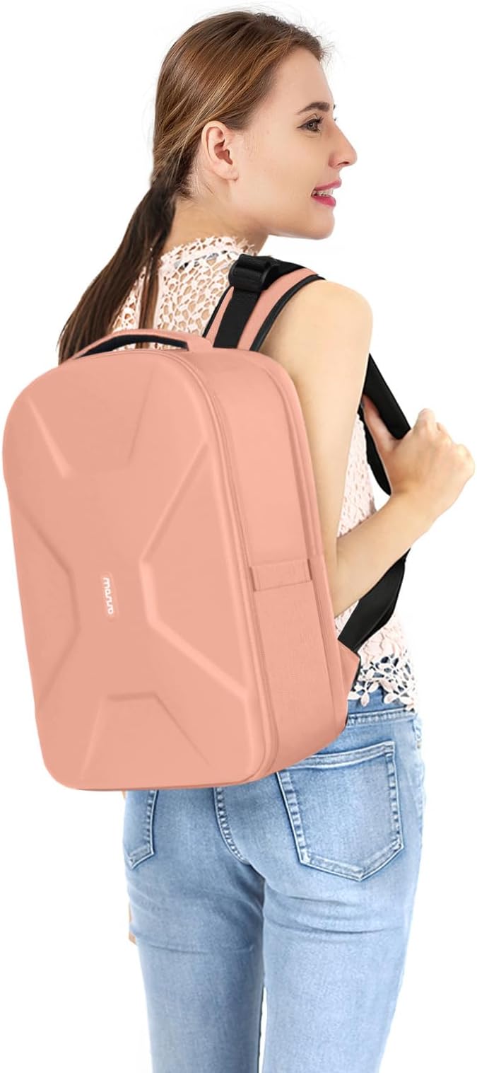 MOSISO Camera Backpack, DSLR/SLR/Mirrorless Photography Camera Bag | 15-16 inch Waterproof Hardshell Case with Tripod Holder&Laptop Compartment Compatible with Canon/Nikon/Sony, Salmon Pink - Image 6