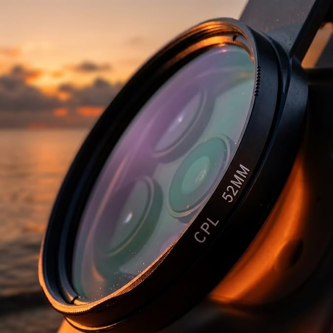 52mm CPL Lens for iPhone – Phone Camera Lens Filter Kit, Polarizing CPL Filter iPhone Compatible, Anti-Glare Phone Lens Clip for Travel, Landscape & Vide - Image 8