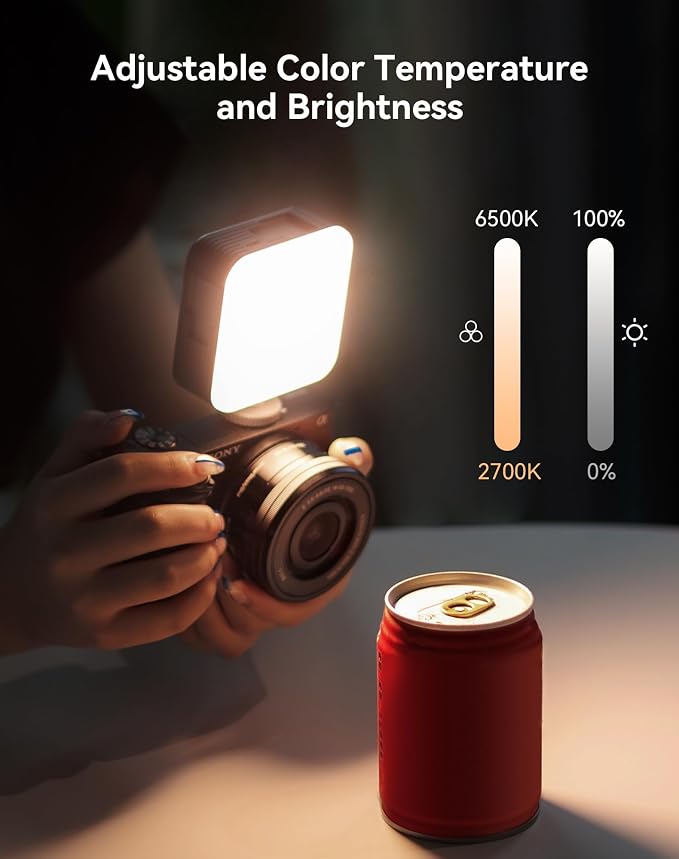 SmallRig P96 Mini LED Video Light, Bi-Color 2700-6500K Portable Light | CRI 95+, 2200mAh, with Camera Cold Shoe Adapter, for Content Creator Photography Vlogging, for TikTok, YouTube Streaming - Image 3