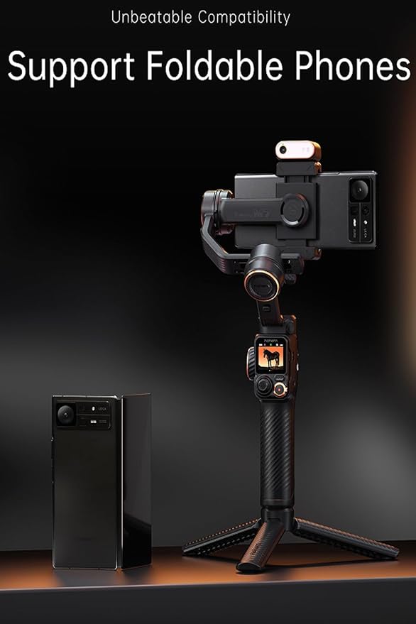 hohem iSteady M7 Gimbal Stabilizer for iPhone Android Smartphone,Phone Gimbal with AI Tracking,Fill Light,1.4" Detachable Touchscreen Remote,Phone Stabilizer for Video Recording,YouTube TikTok Travel - Image 8