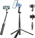 70" Magnetic Phone Tripod, Selfie Stick Tripod for iPhone MagSafe & Camera | Rechargeable Remote & 2 in 1 Magnetic Holder, 360° Rotatable Portable Cell Phone Stand for Travel Vlog Video Recording by Victiv