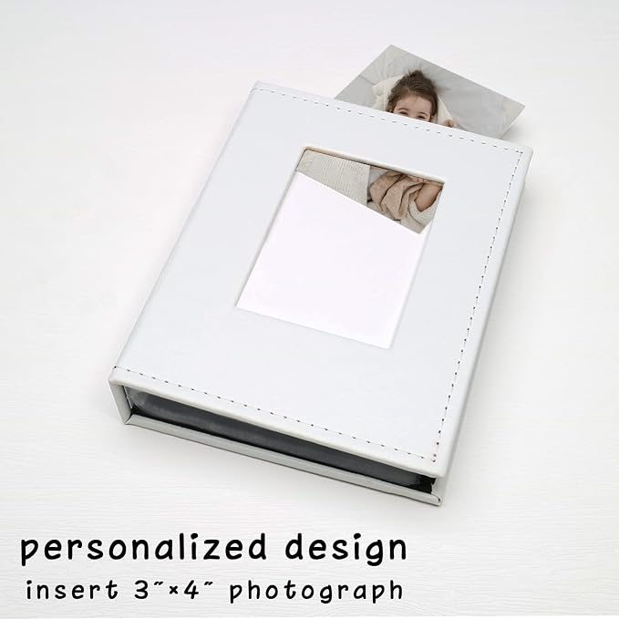 Small Photo Album 4x6, Pack of 2 Leather Photo Book, Each Mini 26-Page Album Holds 52 Photos, Art Presentation Folder for Postcards & Picture Storage - Image 2