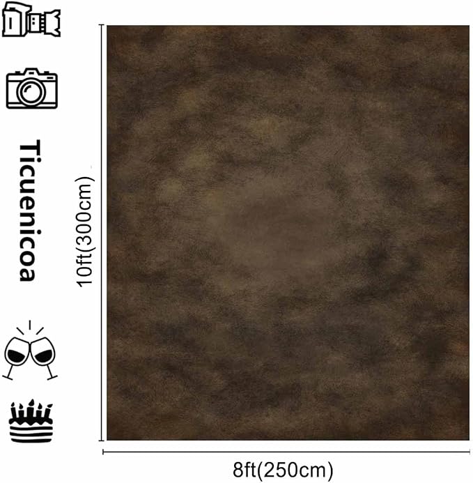 8x10ft Dark Brown Mottled Texture Photography Backdrop for Portrait Photo Studio Prop Abstract Background for Photographyer - Image 4