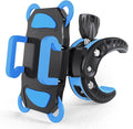 Crescendo CR-30 SlimClip Mic Stand Phone Holder, iPhone Clamp Mount, Pole Phone Mount, Microphone, Music or Drum Stand, Mic/Phone Clip - for iPhone, Samsung Galaxy, Pixel, Any Smartphone (Blue) by Crescendo