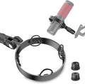 Microphone Shock Mount for HyperX QuadCast, Custom, Durable, with Adapters | Metal Outer Ring, Anti-Vibration, Durable Replacement, Works with Mic Stand and Boom Arm, 3/8" and 1/4" Screw Adapters by Borenbuir