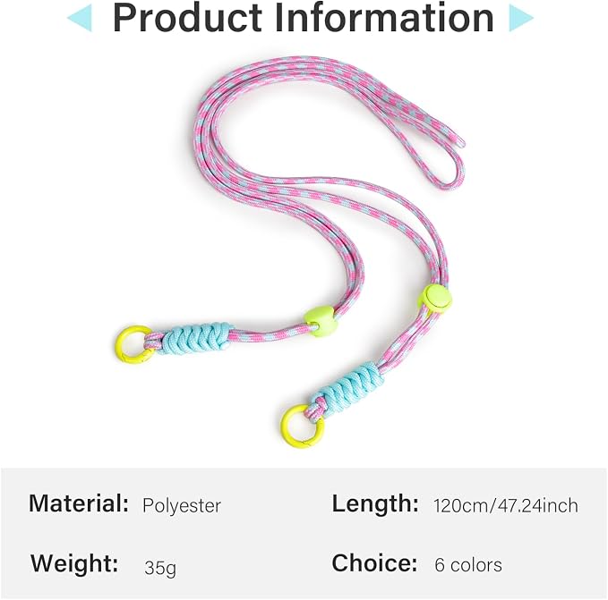 VOVMOEYA Camera Strap,Long Neck Strap for Fujifilm Mini 12/11/9/8/7+,Shoulder Strap camera strap Long Crossbody Lanyard Camera/Badge Holder/Keys/Wallet Multi-Function Lanyard(powder blue mix) - Image 3