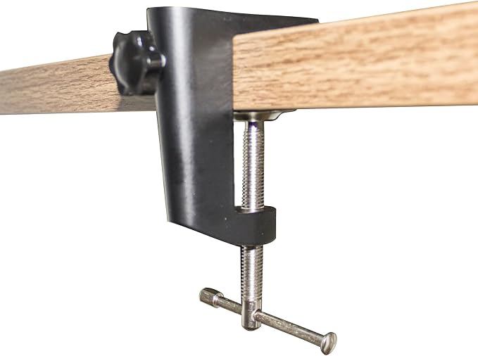 Replacement Heavy Duty C Clamp for 1/2” Base Magnifying Lamp,Desk Lamp,Swing Arm Lamp,Phone I pad Mount,Tablet Mic Holder,Table Mount Clamp for Microphone Stand Mic Boom Arm (ALU BLACK) by MeetRade