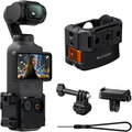 AMAZEAR Protective Cage for DJI OSMO Pocket 4P/4/3/Xtra Muse Accessories, Metal Case Multifunction Frame Expansion with Quick Mount Bracket, Wrist Strap, Hot-Shoe for GoPro Adapter, Midnight by YourProPhotoGear