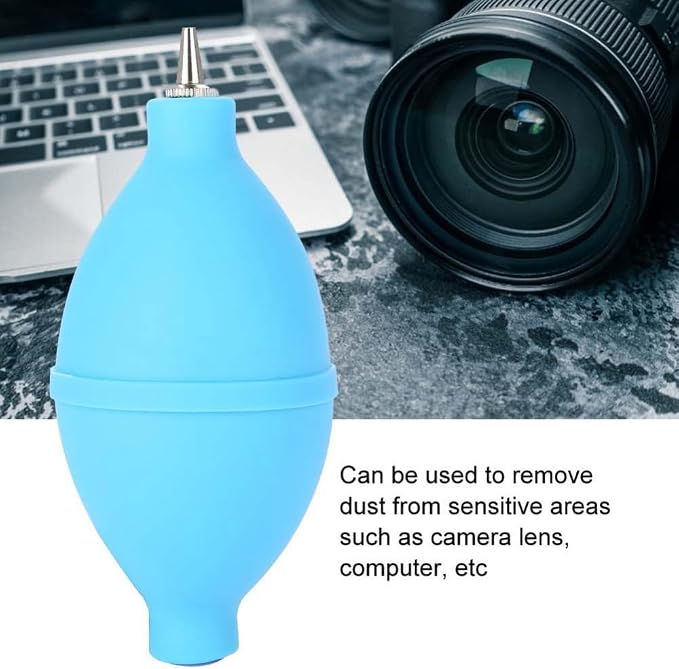 Rubber Air Blower for Camera Lens Cleaning Dust Pump Tool with Metal Valve Portable Filter Watch Cleaning Kit(Blue) - Image 7