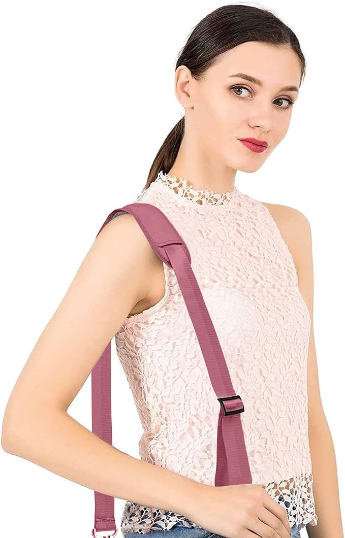 MOSISO 56 inch Shoulder Strap, Adjustable Soft Universal Non-Slip Strap | Thick Replacement Strap, Fit Padded with Metal Swivel Hooks for Laptop Shoulder Bag/Laptop Messenger Bag, Dusty Rose - Image 6
