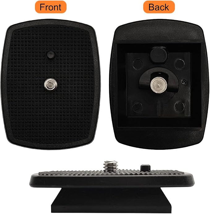 2 Pcs 42mm Tripod Quick Release Plate Camera Mounting Adapter Parts Replacement, QR Plate Replacement for Promaster 6100 6160 Hakuba S-4500 Velbon Sherpa Tripod Mount 1 5/8 - Image 2