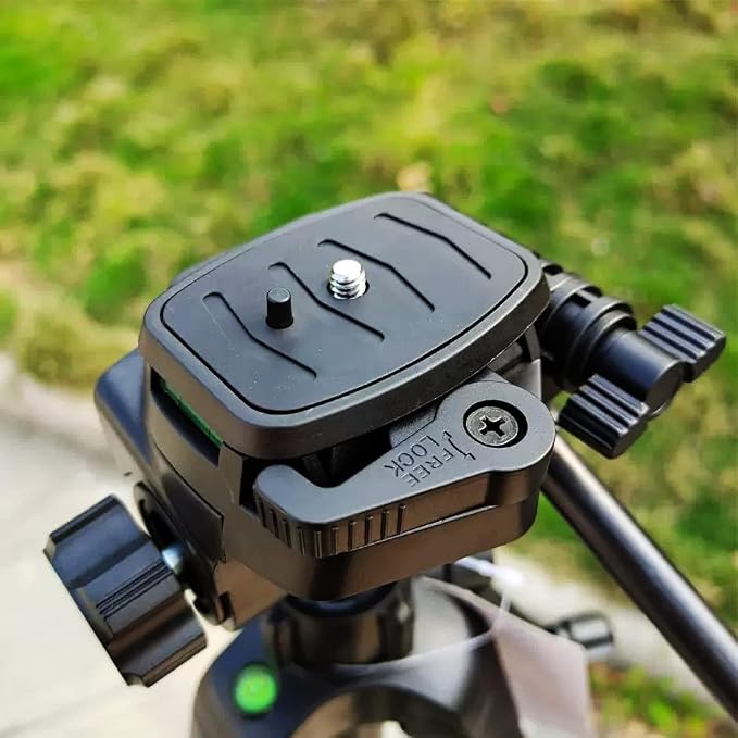 2 Pack 43mm Tripod Quick Release Plate Camera Mounting Adapter, QR Ball Head Parts Replacement for Torjim 60-Inch AX60, Endurax 66'' ETR66 Mount 1 11/16'', Black - Image 6