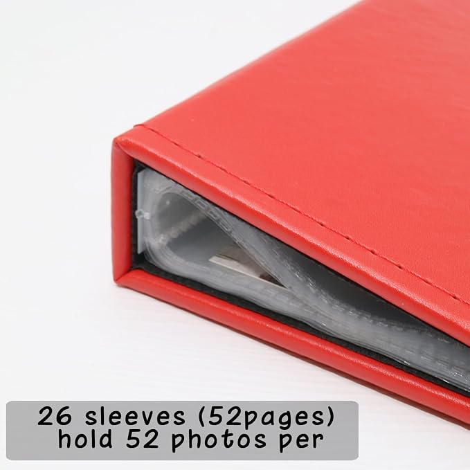 Small Photo Album 5x7 52 Pockets Leather Cover Picture Book Holds 5x7 Photos for Wedding, Baby, Family, Graduation - Image 2