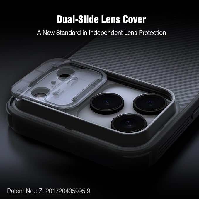 Nillkin Camshield Case for iPhone 17 Pro Max Case, [Built-in Dual Camera Cover][Slim Profile] [Military Grade Drop Protection] Shockproof Bumper Phone Case 6.9 inch 2025 Clear Black - Image 2