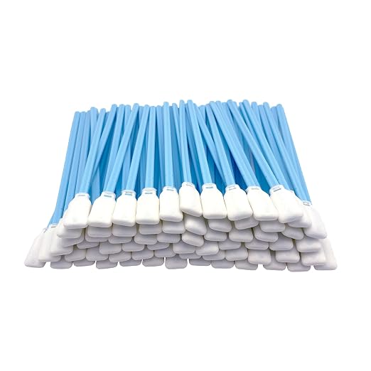 5.9" Foam Cleaning Swabs Lint-Free Lab/Printer/Optical Printheads 100 Pcs Foam Swabs for Inkjet Printheads, Sensors, Cameras and Gun Cleaning by Unknown