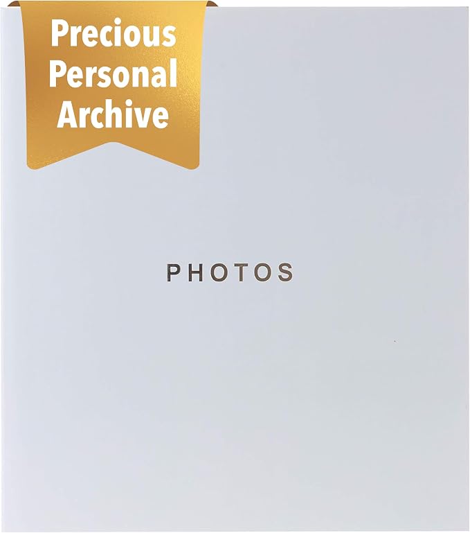 Kiera Grace 400-Pocket Jocelyn Simple & Classic Photo Album for Home & Office with CD Storage Pocket, 13.19"x12.01"x1.5" to Display 400 4"x6" Pictures, Gray by KieraGrace