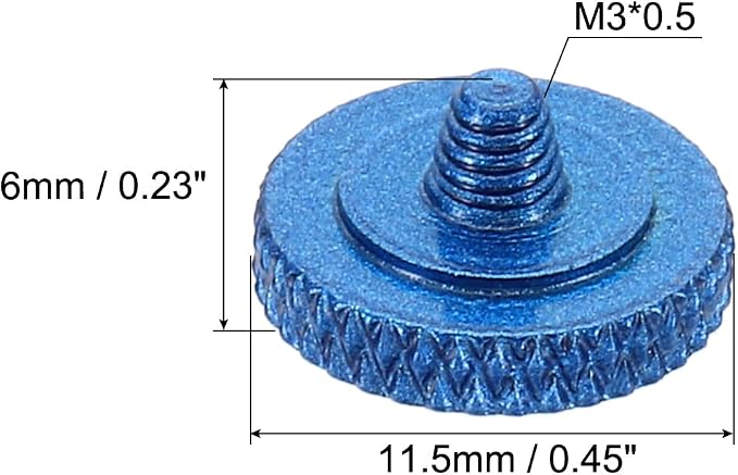 PATIKIL Camera Shutter Button, 3 Pack Soft Shutter Release Button Pure Copper Camera Button Knurled Suitable for Nikon for Fujifilm for Leica DSLR/SLR Camera, Blue - Image 2