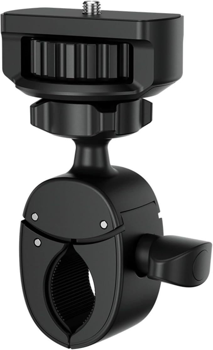 JJC Bike Pole Mount for Insta360 X5 X4 Air X3,with Ball Head | Handlebar Bike Pole Mount Clamp Mount,Lightweight ABS Crab Clamp for Round Pipe Tube Desk for DJI Osmo 360 Xtra 360 Gorpo Max by JJC