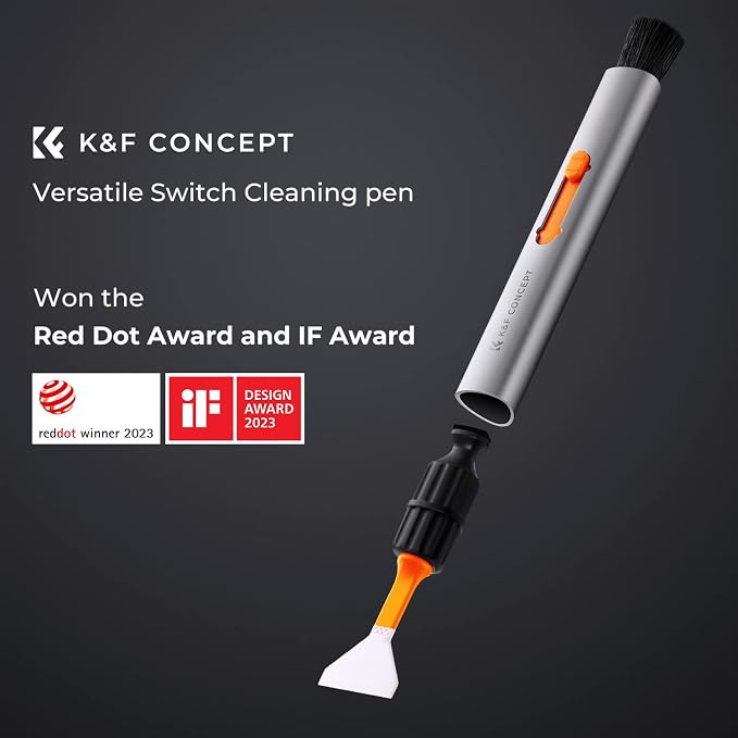 K&F CONCEPT 6 in 1 Camera Cleaning Kit for Canon Nikon Camera Clean | Full Frame Cleaning Wand X2,Strong Blower,Microfiber Cleaning Cloth X2 Machine Washable and Reusable,Replaceable Cleaning Pen - Image 2