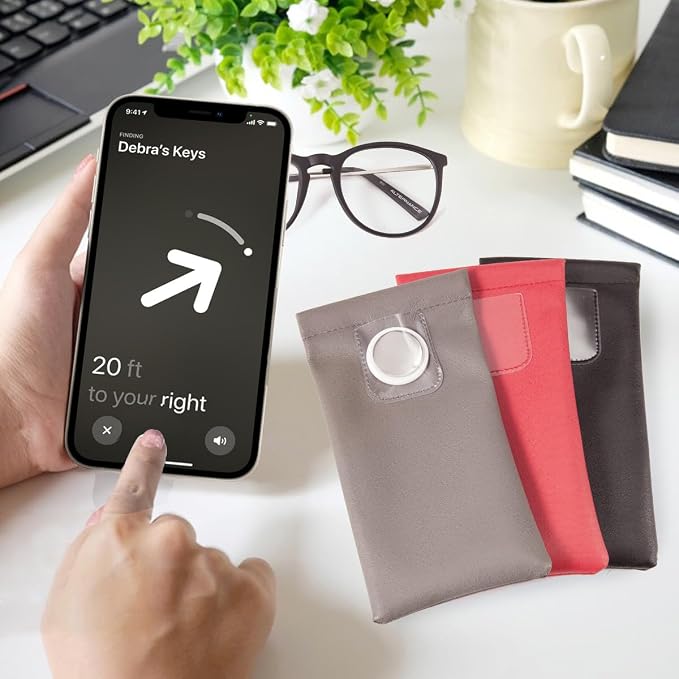 TRIUMPH VISION Eyeglass Case Glasses Case Soft Sunglass Pouch Sleeve 3 Pack | Slim Lightweight Alternative to Bulky Case, Leather Lined Protect Lens, Squeeze Easy to Use, Stylish Portable for Daily Use - Image 3