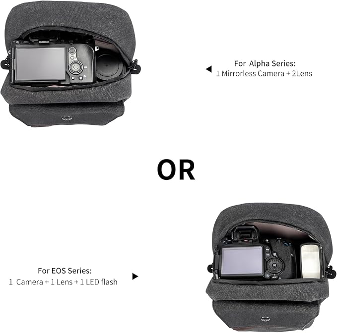 TULLIO Camera Bag Small Sling Crossbody Chest Pack for DSLR Mirrorless | Features a detachable pouch in a compact, lightweight design for everyday use. Fits 10" tablet & Sony/Fuji/Canon cameras - Image 2