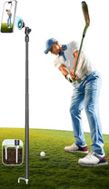 Magnetic Golf Phone Monopod, 57" Gust-Proof Metal Pole with Ground Spike | Snap-On MagSafe Lock, Swing & Putting Training Aid Tripod Stand, for iPhone 17 16 15, Galaxy, Android, Magnetic Cases by GDZN