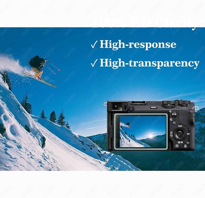ULBTER Screen Protector for Sony Alpha A6700 A7C II A7CR A7C R [3+2Pack] | 3 Pcs Tempered Glass for 6700 A7CII & 2 Hot Shoe Cover 0.3mm 9H Hardness Anti-Scrach Anti-Fingerprint Anti-Bubble - Image 5