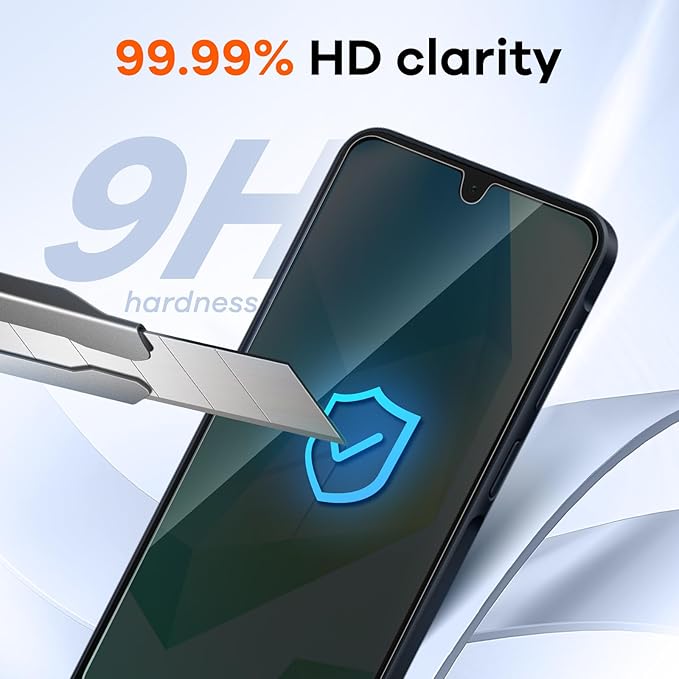 3+3 for Samsung Galaxy A26 5G Privacy Screen Protector Camera Protector | 9H Tempered Glass Cell Phone Protector Camera Lens Protector - Image 5