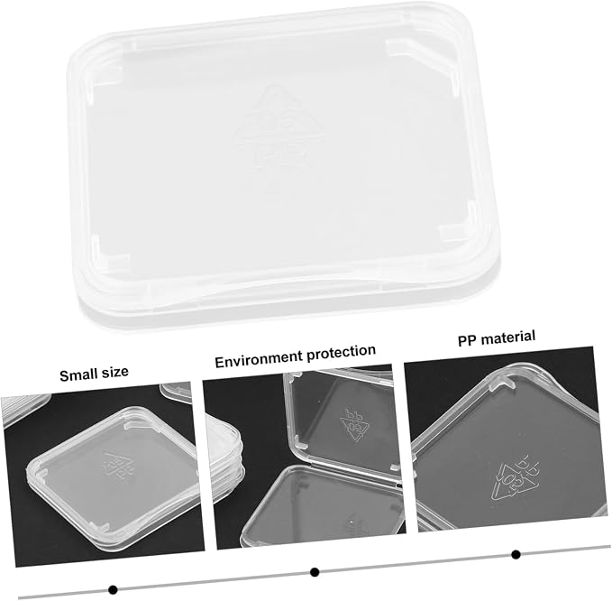 OSALADI 100pcs Card Storage Cases Plastic Memory Card Holders Photo Storage Box for Memory - Image 6