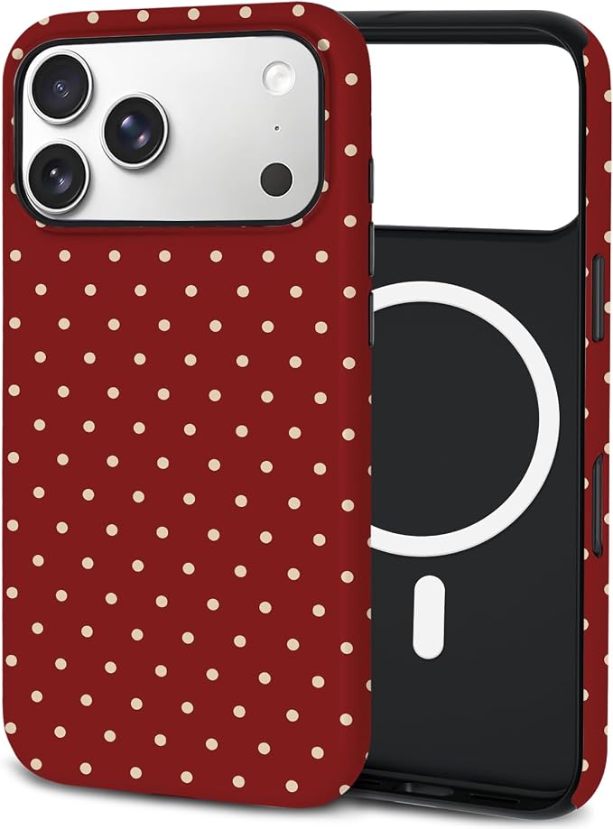 TPU Phone Case for iPhone 17 Pro Max, MagSafe Wireless Charging Compatible, Shockproof Slim Fit Protective Cover with Anti-Yellowing & Raised Camera Protection (Polka dot 6, iPhone 17 Pro Max(6.9")) by Unknown