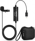 Movo LV1-DI Lavalier Microphone for iPhone & iPad – MFi Certified Lightning Clip-On Mic – 20ft Cable – for YouTube, TikTok, Podcasts, Interviews & Vlogging by Movo