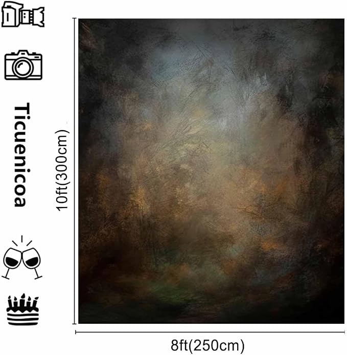 8x10ft Old Master Mottled Portrait Photography Backdrops Abstract Rust Spots Backdrop Background for Photoshoot - Image 4