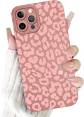 Cute Pink Cheetah Print Phone Case for iPhone 12 Pro Max 6.7" | Aesthetic Leopard Pattern Design Cover Full Camera Lens Protective Shockproof Soft Slim TPU Funda for Women Girls by Unknown