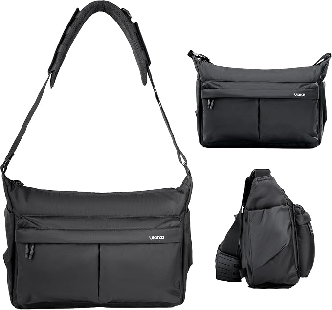 ULANZI U023 Camera Sling Bag 13L, 3-Point MOLLE Shoulder Yoke Crossbody Bag | Removable EVA Padded Insert, Water-Resistant Camera Bag for Mirrorless DSLR, 14 Inch Laptop,Tripod & POV Action Cam Video by ulanzi