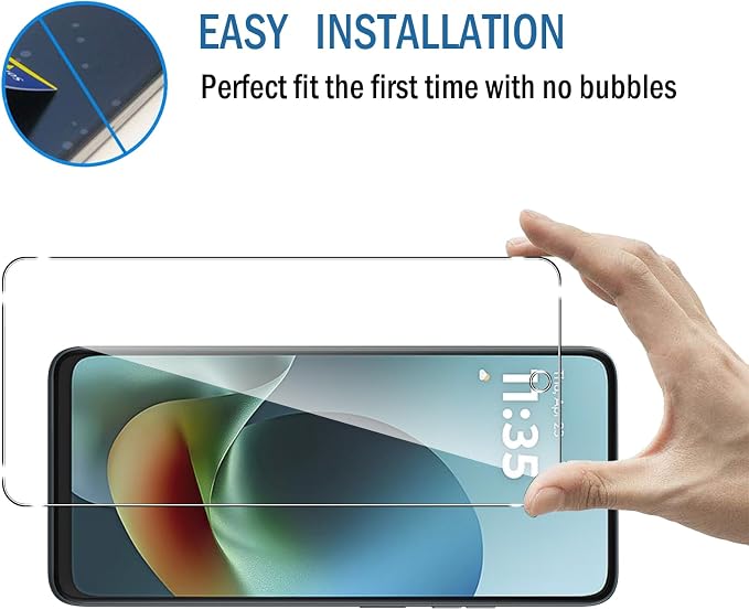 2+2 Pack for Moto G Play 2026 Screen Protector with Camera Lens Protector,Full Coverage 9H Tempered Glass Film,HD Clear Scratch Resistant,Bubble-Free for Moto G Play 2026 Screen Protector - Image 8