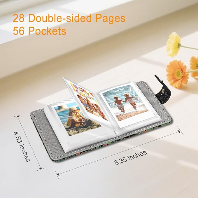 Skul Lover Mushroom Small Photo Album for 2x3 In Films, 56 Pocket | Mini Cute Picture Book, Wallet Size, for Polaroid Fujifilm Instax Mini Instant Camera Printer, Kpop Photocard Binder Holders - Image 5