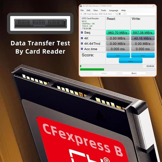 Xiwai CFexpress Type-B 64GB CFE CFB Memory Card Adapter Compatible with XS Camera 8K RAW PCIe Expansion - Image 7