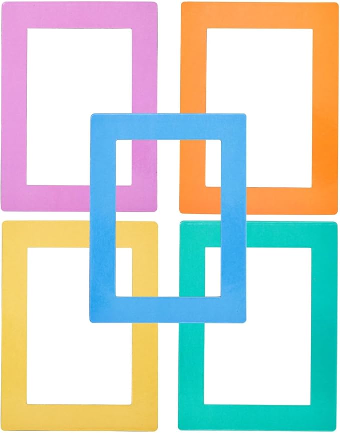 Juvale Colorful Magnetic Picture Frames - Multi-Surface Display with Refrigerator Magnet - Easy Photo Swap Magnetic Picture Frame - Locker Accessories - Pack of 15, 6.25 x 4.7 in, Fits 4"x 6" Photos - Image 8