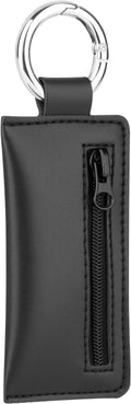 Microfiber USB Flash Drive Holder Case with Keychain | Anti-Slip Zipper Pouch, Storage Case Compatible with AirTag SD TF Card, for Small Medium USB Drives, 1PC, Black, Case Only by CaSZLUTION