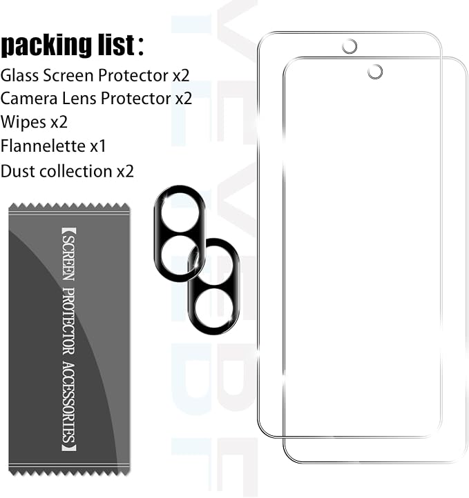 Moto G 5G 2024 HD Clear Tempered Glass Screen Protector + Camera Lens Protectors, [2+2 Pack] [3D Glass] [Anti-Glare] [Bubble-Free] Screen Protector Glass For Moto G 5G 2024 - Image 7