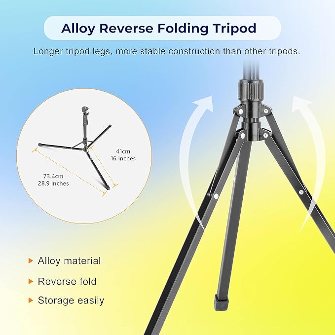 Aureday 14'' Selfie Ring Light with 62'' Tripod Stand and Phone Holder, Dimmable LED Phone Ringlight for Makeup/Video Recording/Photography, Circle Lighting for All Cell Phones&Lightweight Cameras - Image 4
