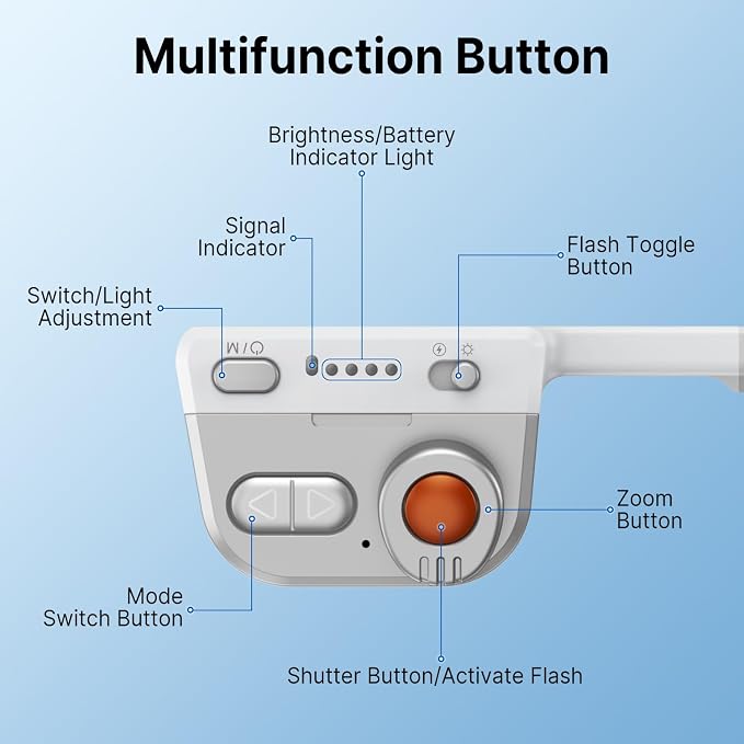 yAyusi Phone Selfie Grip with Light+Flash, Magnetic Phone Camera Grip with Detachable Shutter Remote, Adjustable LED Magnetic Selfie Light for Selfies/Photography/TikTok/Creators/Video - Image 6