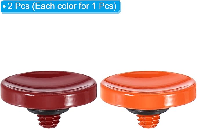 PATIKIL Camera Shutter Button, 2 Pack Soft Shutter Release Button Pure Copper Camera Button Concave, for Nikon for Fujifilm for Leica Dark Red/Orange - Image 3