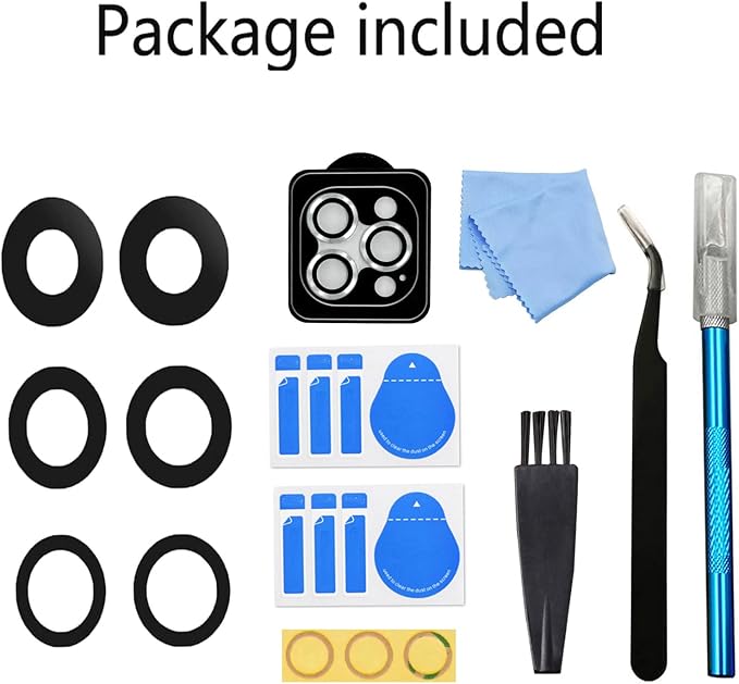 LEAFE for iPhone 15 Pro Max Camera Lens Replacement | 2 Set OEM Original Back Rear Camera Lens Glass Replacement Kit for iPhone 15 Pro Max with Pre-Installed Adhesive - Image 6